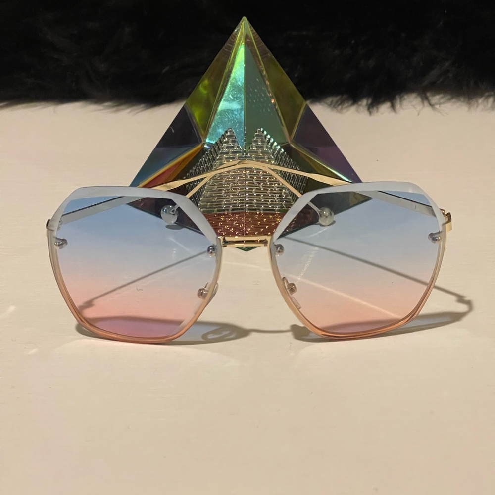 New Metal Frame Women Oversized Fashion Sunglasses